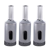Poids : 45g ; PAGJHRFJG 3X Foret Diamante 16mm Diametre Fraise Meche Trepan pour Ceramique Verre Carrelage Gres