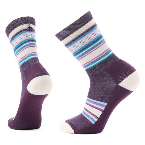 Smartwool Unisex Everyday ReGarita Crew Socks Purple Iris Large