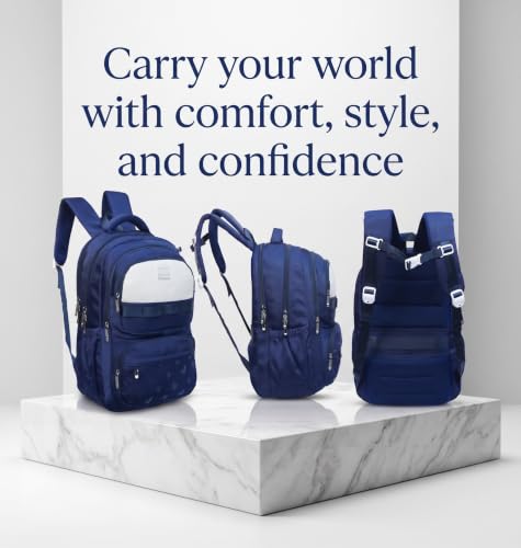 Image of ADSON kawaii Girls Travel School Bag|Backpack Of Large Capacity Aesthetic Stylish Girls Korean Laptop Bag Rucksack for School |College Bags Cute Bookbag for Teens Water Resistance 18 Inches