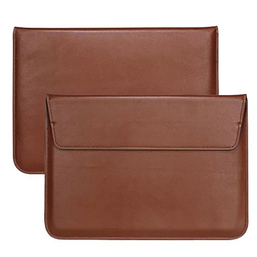 PU Leather Breifcase Stand Carrying sleeve for Lenovo Miix 630 12.3 / Miix 520 12.2 / ThinkPad X1 Tablet G3 (2018) / Eve V 12.3 / HP Envy x2 4G LTE 12.3 / Microsoft Surface Pro LTE 12.3 (Brown)