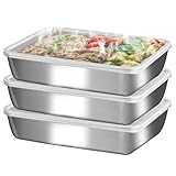 GIUOIDUO stainless steelFood Storage Containers setsstorage box with lidfreezer FrozenKitchen tray with lidOven plateSide dish plate Freezer &...