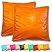 BabyCANGAROO Copricuscini 40x40 Coppia Federe Cuscino Divano Morbide Colorate Cotone Made in Italy Set da 2 Arancione