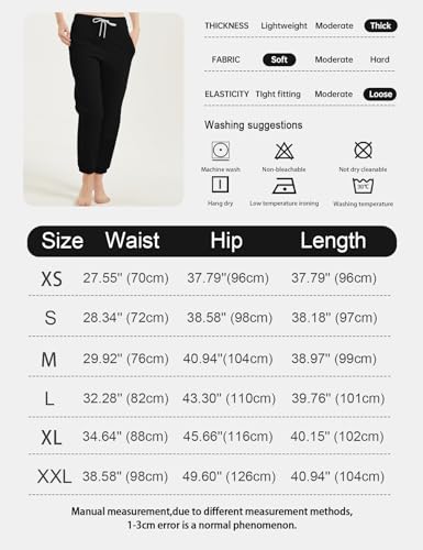 Image of Gihuo Women's Sherpa Lined Sweatpants Winter Warm Fleece Lined Sweatpants with Pockets Fleece Jogger Pants