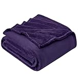 EHEYCIGA Fleece Blanket Throws for Sofas Fluffy Warm Soft Blanket for Bed Settees Armchairs, Fit All Season, Purple, 150x200cm