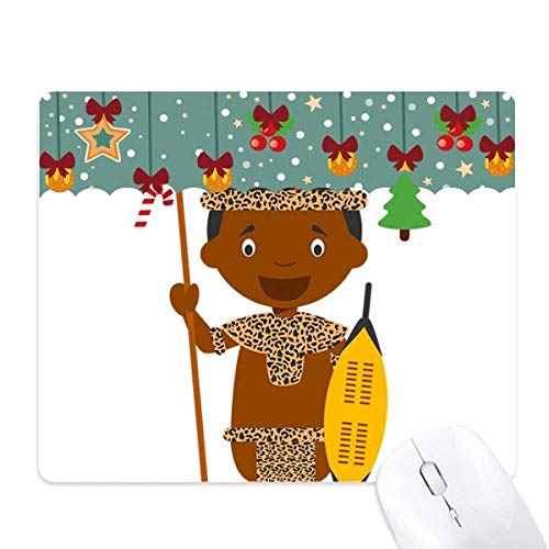 Tapete para escritorio de dibujo animado Tribe Sudáfrica, alfombrilla protectora navideña