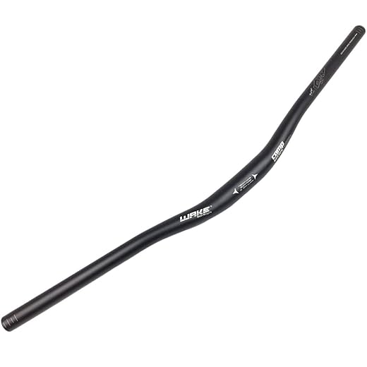 Wake 31.8mm MTB Mountain Bike Handlebar, Aluminum Alloy Mountain Bike Bicycle Riser Handlebar Extra Long 720/780mm with Paint Matte Surface (Black, 780mm)