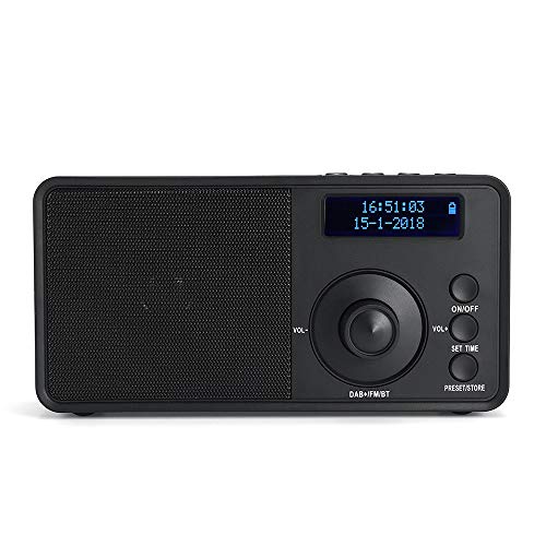 Dab Digital Radio, Tragbare Stereo Bluetooth Radio Mini-Radio Lautsprecher-Unterstützungs-AUX-LCD-Wecker Max 10M Für Heim Und Büro