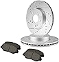 OSADET Model 3/Model Y Front Brake Rotors+Brake Pads Replacement For T-e-s-l-a 3 2017 2018 2019 2020 2021 2022,T-e-s-l-a Y 2020 2021 2022