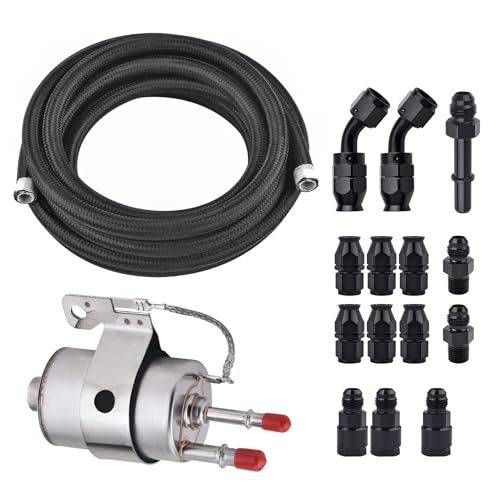 EVIL ENERGY LS Swap Fuel Filter Regulator 58PSI with 6AN PTFE EFI Fuel Hose Kit