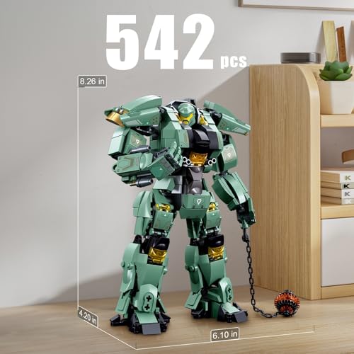 HIGH GODO Transforming Mech Robot Building Blocks Set,Destroy Warrior City Action Mech Model Building Kit, 542 PCS Cool Robots Toys Gift for Adults and Kids Boys 6 7 8 10+, Compatible with Lego