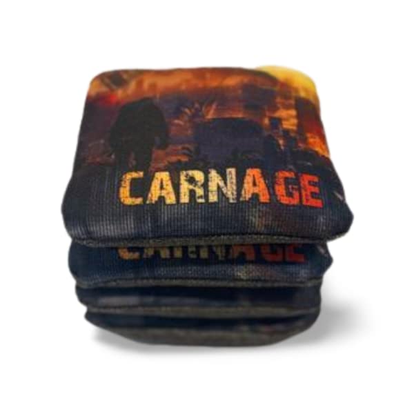 Carnage Pro Cornhole Bag - Set of 4 Bags - Used by Top Pros - 100% Hand Made & Made in America