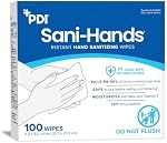 Wipes sanitaires pour les mains, Wipes d'alcool éthylique emballés individuellement avec de l'aloès et de la vitamine E, Voyages sanitaires pour la main, à la maison, à l'extérieur, 5 en x 8 dans, 100 Essuie-glace, paquet de 1