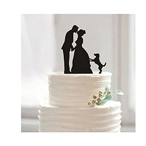 Funny Wedding Cake Toppers, Custom Wedding Cake Topper, Bride and Groom Cake Topper, Pet Dog Cake Topper, Unique Cake Topper.