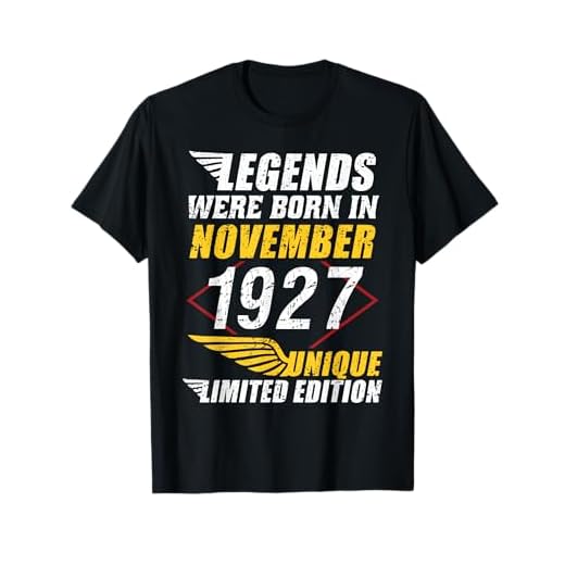 Cumpleaños Noviembre 1927 Edición Limitada Regalo Vintage Camiseta