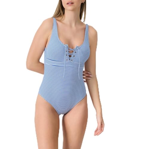 Maillot de bain 1 pièce sculptant bleu pour affiner la silhouette