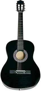Violão acústico tradicional para iniciantes 6 cordas de aço preto 38