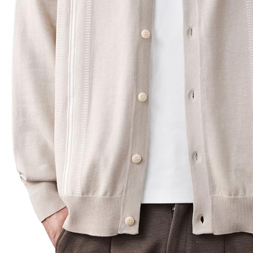 Cárdigan de punto ligero para hombre suéter cómodo que no pierde la forma 4