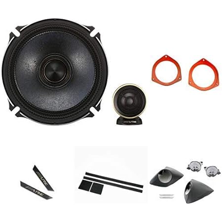 Amazon Co Jp アルパイン セレナ C27 専用 17cmセパレート2ウェイスピーカー X 170s インナーバッフルボード ツィーター取付けキット スピーカー音質向上キット アルパインロゴエンブレム セット 車 バイク
