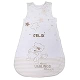 Wolimbo Baby Schlafsack mit Namen Bestickt Kleiner LIEBLINGSMENSCH Motiv ganzjährig 110cm