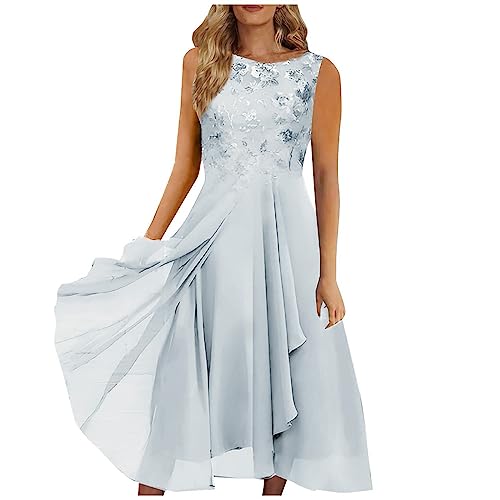 Robe de soirée en mousseline fluide et opaque qui affine la taille avec style