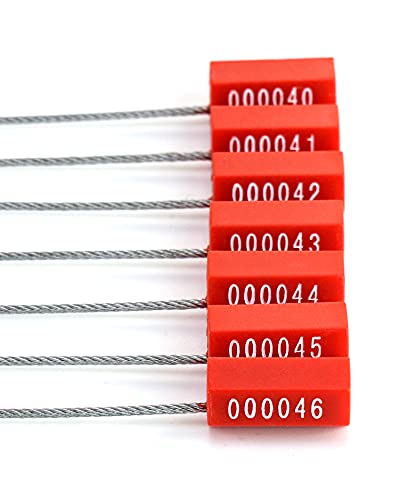 QWORK Steel Cable Seals Security Tag Numbered Truck Trailer Seal, 50 Pcs by QWORK - Image 6