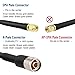 XRDS -RF SMA Male to N Male Cable 3 ft, KMR400 Low Loss N to SMA Cable for 3G/4G/LTE/ADS-B/Ham/GPS/WiFi/RF Radio to Antenna Use