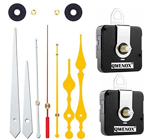 Image of a Product of SONAM Quartz Combo of Sweep & Ticking Silent Movement Machine for Wall Clock Hand (2 Sets DIY) (Made in India 100%) (2 Silver,red,Gold)