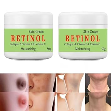 2Pcs Crema Para Manchas Oscuras En La Cara, Cremas Para Las Manchas de La Cara, 50g Vitamin C&E Face Moisturizer Cream, Adecuado para varias areas como cara, axilas, cuello, zona privade