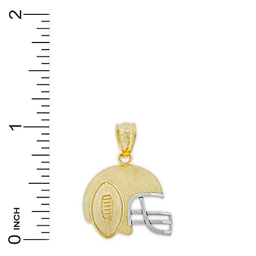 Gold Football Helmet Charm - 10 Karat Solid Gold2