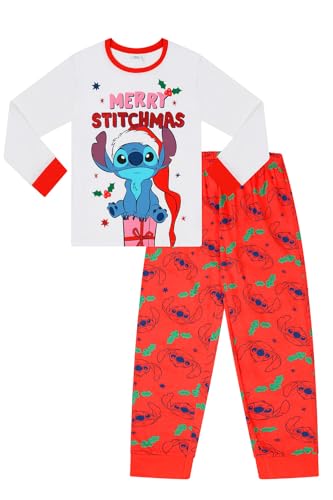 Disney Lilo and Stitch Merry Stitchmas - Conjunto de pijama familiar a juego para hombre, mujer, niño y niña, blanco, XL