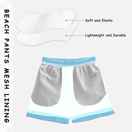 Chifigno Swim Trunks Boys Cute Blue Quick Dry Shorts Toddler Swim Suit Boys Bathing Suit, 3T #TOP4