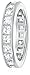 Amazon Essentials Platinum-Plated Sterling Silver Infinite Elements Cubic Zirconia Channel Princess-Cut All-Around Band Ring, Size 7