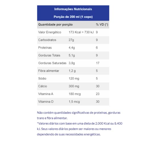 Bebida Láctea UHT Com Aveia Shefa 1 L