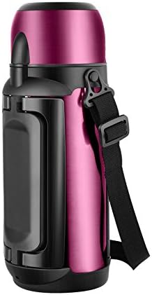 BLACOAK 1.5L Thermal Carafe Vaccum Insulation Warm/Cold 24-48 Hours Stainless Steel For Coffee Sports and Kitchen (Rose Red)