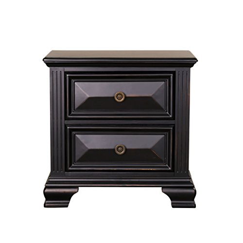 Standard Furniture Passages 2-Drawer Nightstand, Vintage Black