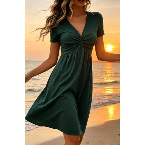 Robe d'été décontractée à manches courtes pour silhouette petite - 5