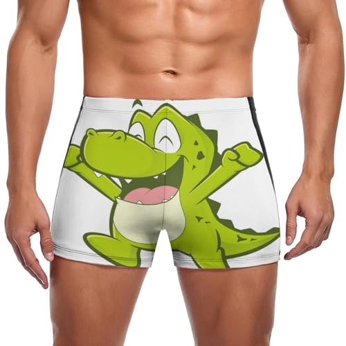Boxer de bain homme dinosaure stretch avec séchage rapide pour piscine
