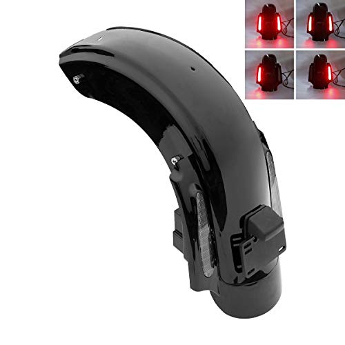 Xfmt Black Cvo Style Rear Fender System W/Led Compatible With Harley Touring Road King 2009-2013 #TOP5