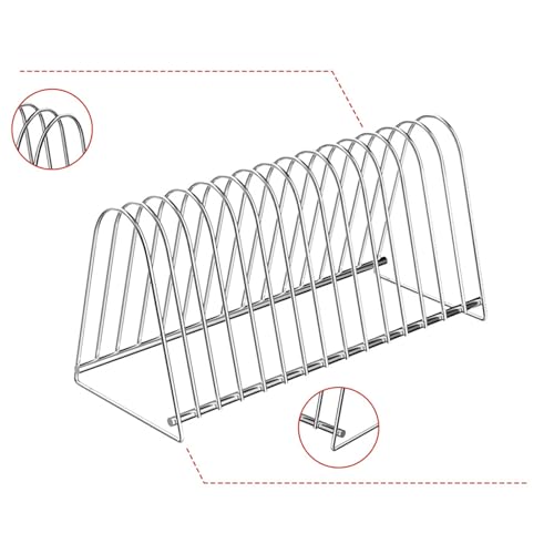 Estante para discos de vinilo de acero inoxidable con diseño triangular premium 7