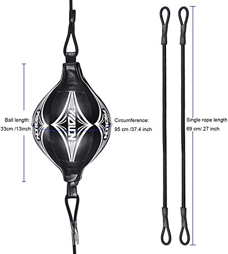 Wodesid Double End Punching Ball, Boxing Speed Ball with Boxing Reflex Ball, Pump, Elastic Rope, Punching Dodge Gym MMA with Ring Locking for Training Gym Exercise Agility (Double End Punching Ball)