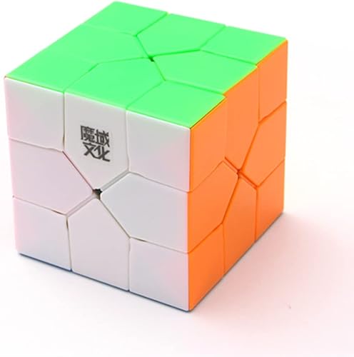 JIEZZ Moyu Redi Cubo de eje sin adhesivo, cubo de velocidad 3x3x3, cubo de cerebro, rompecabezas mágico cubo educativo
