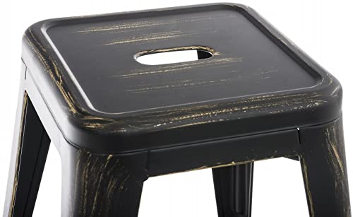 Tabourets bas Armin gain de place robustes lot de 4 - 4