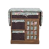Wooden Ironing Boards,Folding Ironing Board With Storage Cabinet - 3 Storage Drawers And 1 Door,No Assembly Required，for Home, Office & Dormitory(Brown)