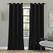 Sun Zero Oslo Theater Grade Extreme 100% Blackout Grommet Curtain Panel, 52" x 84", Black