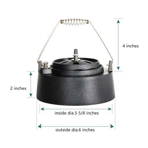 KAMaster Cast Iron Chimney Cap Daisy Wheel Compatible with Large&Medium Big Green Egg,Dual Function Metal Top with Slide Draft Top Damper Cap Kamado Accessories Vented Cap Grill Replacement Parts by KAMaster - Image 2