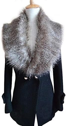 DZT1968ยฎ Women Faux Fox Fur Collar Scarf Shawl Collar Wrap Scarves