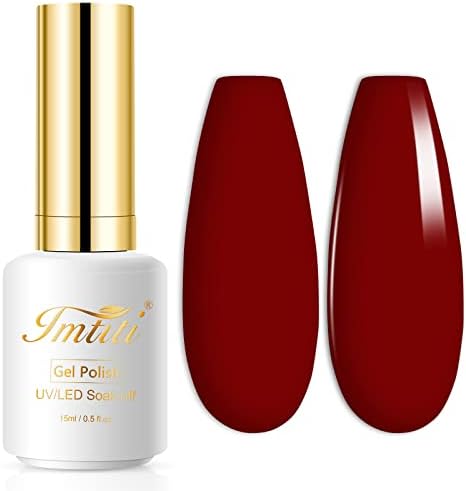 Red Gel Nail Polish, 1 Pcs 0.5 fl oz Red Vixen gel nail polish Color Soak Off Gel Polish Nail Art Manicure Salon DIY Nail Lamp Gel Nail Design Christmas Decoration at Home Holiday Gifts for Women