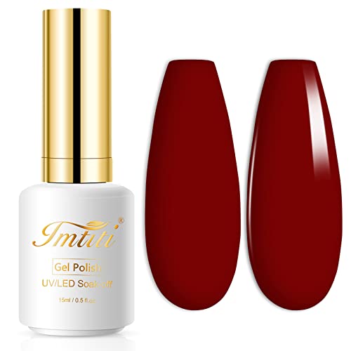 Red Gel Nail Polish, 1 Pcs 0.5 Fl Oz Red Vixen Gel Nail Polish Color Soak Off Gel Polish Nail Art Manicure Salon Diy Nail Lamp Gel Nail Design Christmas Decoration At Home Holiday Gifts For Women #TOP29