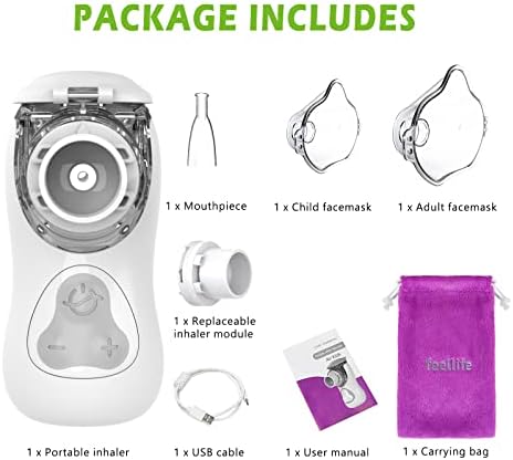 FEELLIFE Portable Inhaler, Handheld Steam Atomiser, for Kids Travel and Household use