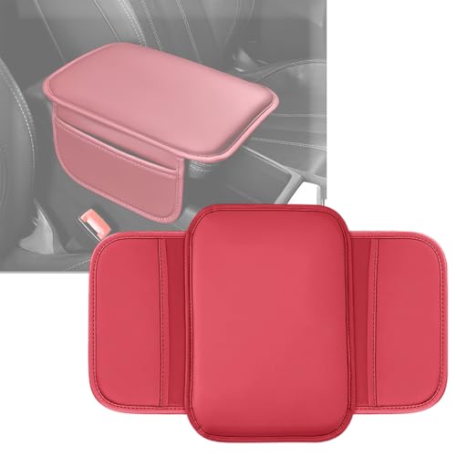 FDHTHJFYJ Car Center Console Armrest Pad for VW Golf VIII VI V IV III II I Mk 8 7 6 5 4 3 R GTE/GTI/GTD/Clubsport 45, Water Resistant Armrest Cushion Cover Anti-Slip Bottom Console Protection,B Pink